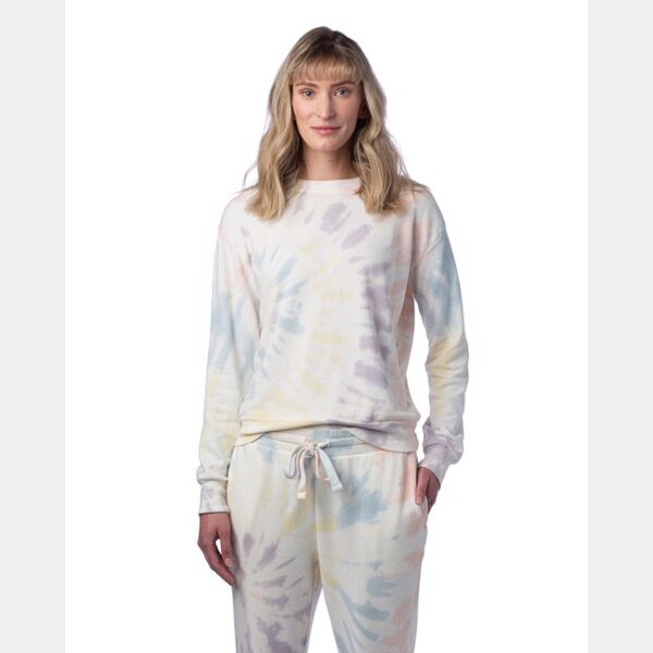 Ladies' Washed Terry Throwback Pullover Sweatshirt Thumbnail