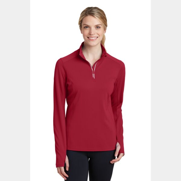 Ladies Sport Wick ® Textured 1/4 Zip Pullover Thumbnail