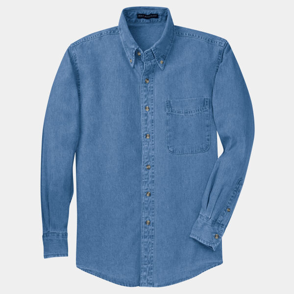 Tall Long Sleeve Denim Shirt Thumbnail